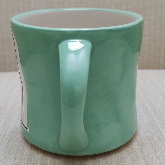 Anthropologie Colorway Mia Hand Painted Monogram Initial "M" Mug Drinking Cup - Picture 2 of 7
